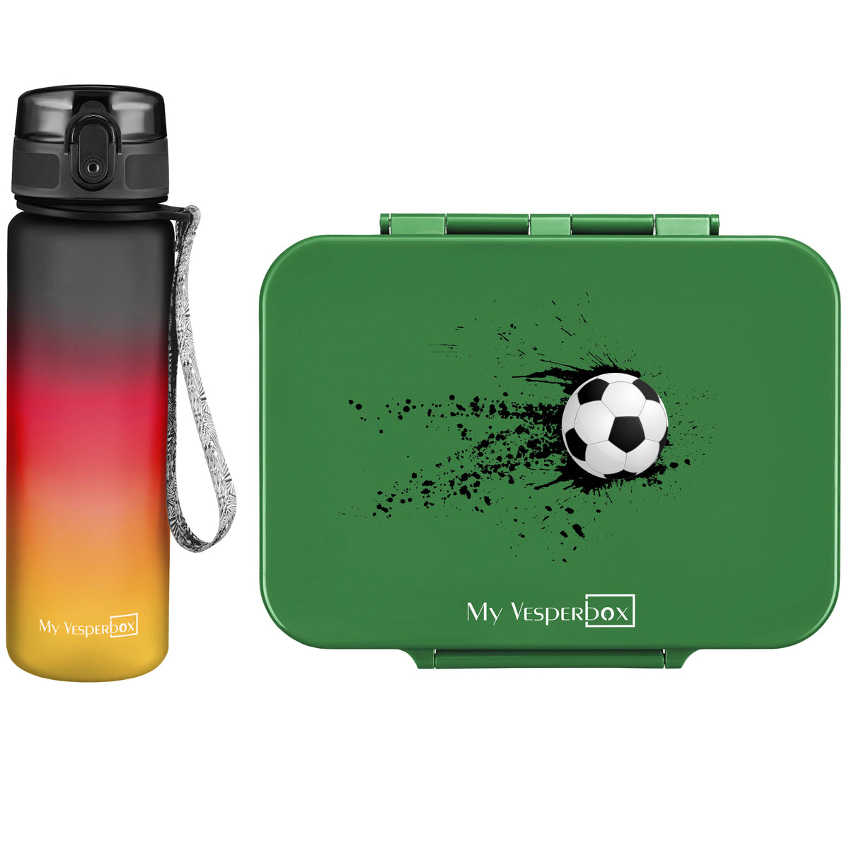 MyVesperbox Fußball-Set – Brotdose + Trinkflasche