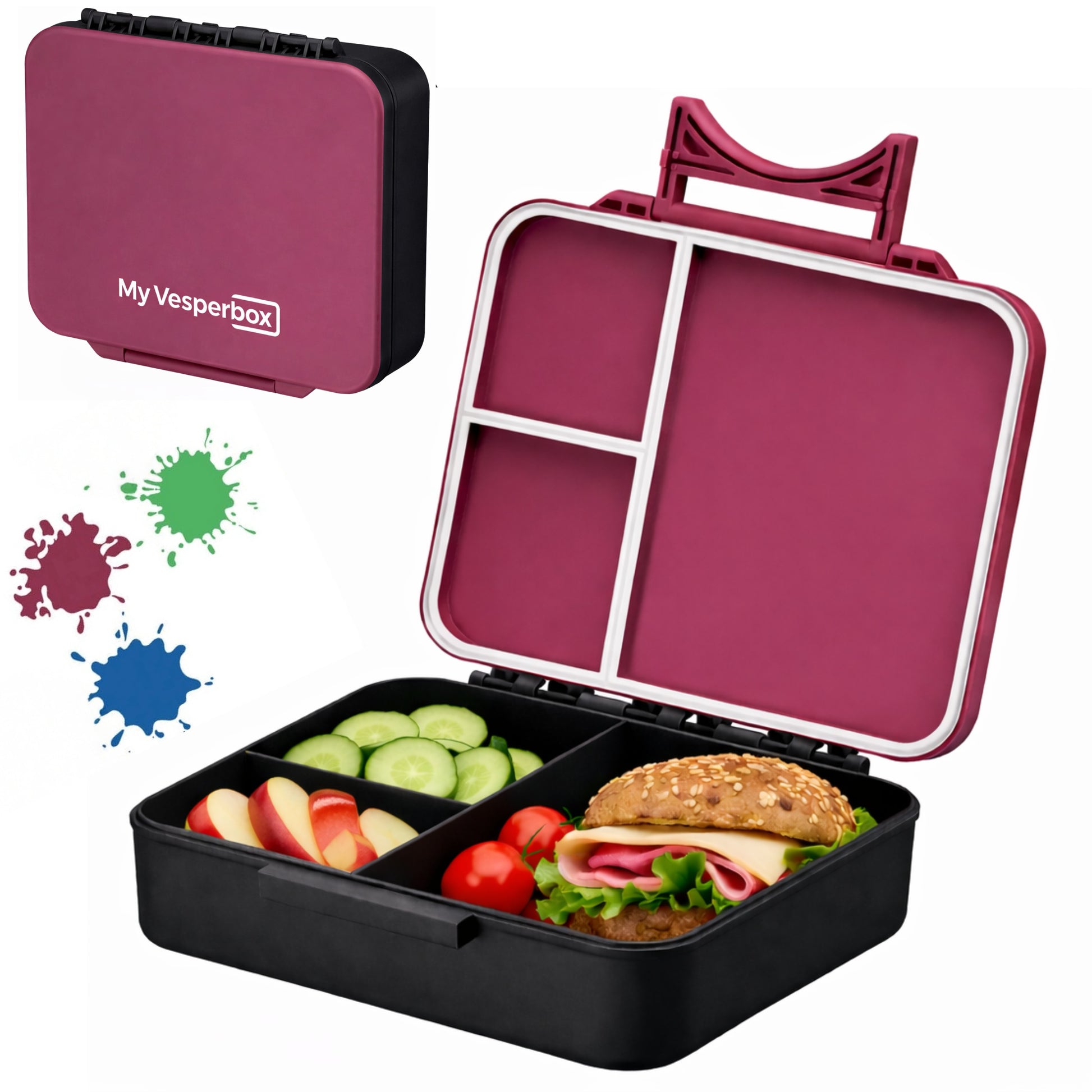 Liv Lite Brotdose Lila mit Recycling-Unterteil – auslaufsichere Kinder-Brotdose