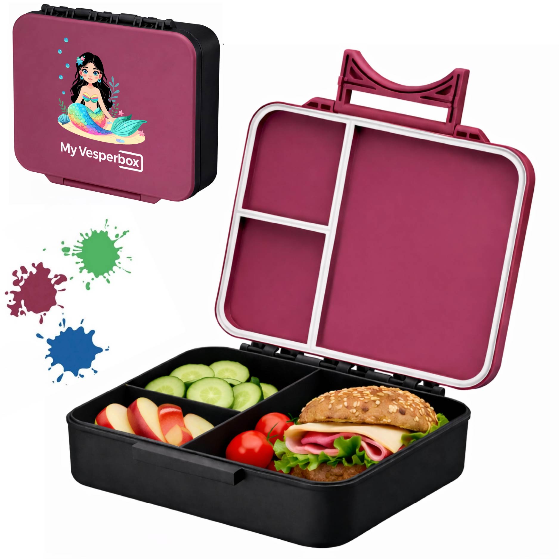 Liv Lite Brotdose Lila Meerjungfrau – Kinder-Brotdose aus Recyclingmaterial, Made in Germany