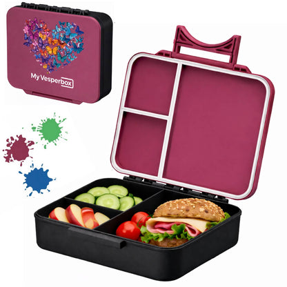 Liv Lite Brotdose Lila Schmetterlingsherz – Kinder-Brotdose aus Recyclingmaterial, Made in Germany