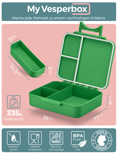 MyVesperbox Liv WM-Edition - Brotdose mit Länder-Motiven, Made in Germany, BPA-frei