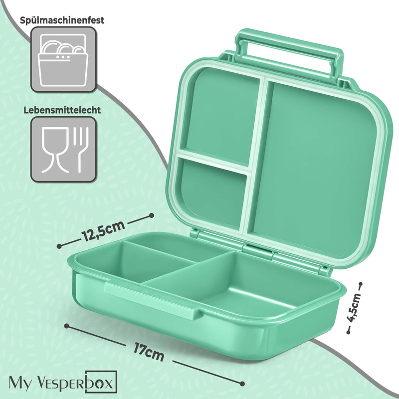 My Vesperbox - Mini Bia - Türkis - Tiere im Jeep- Auslaufsicher