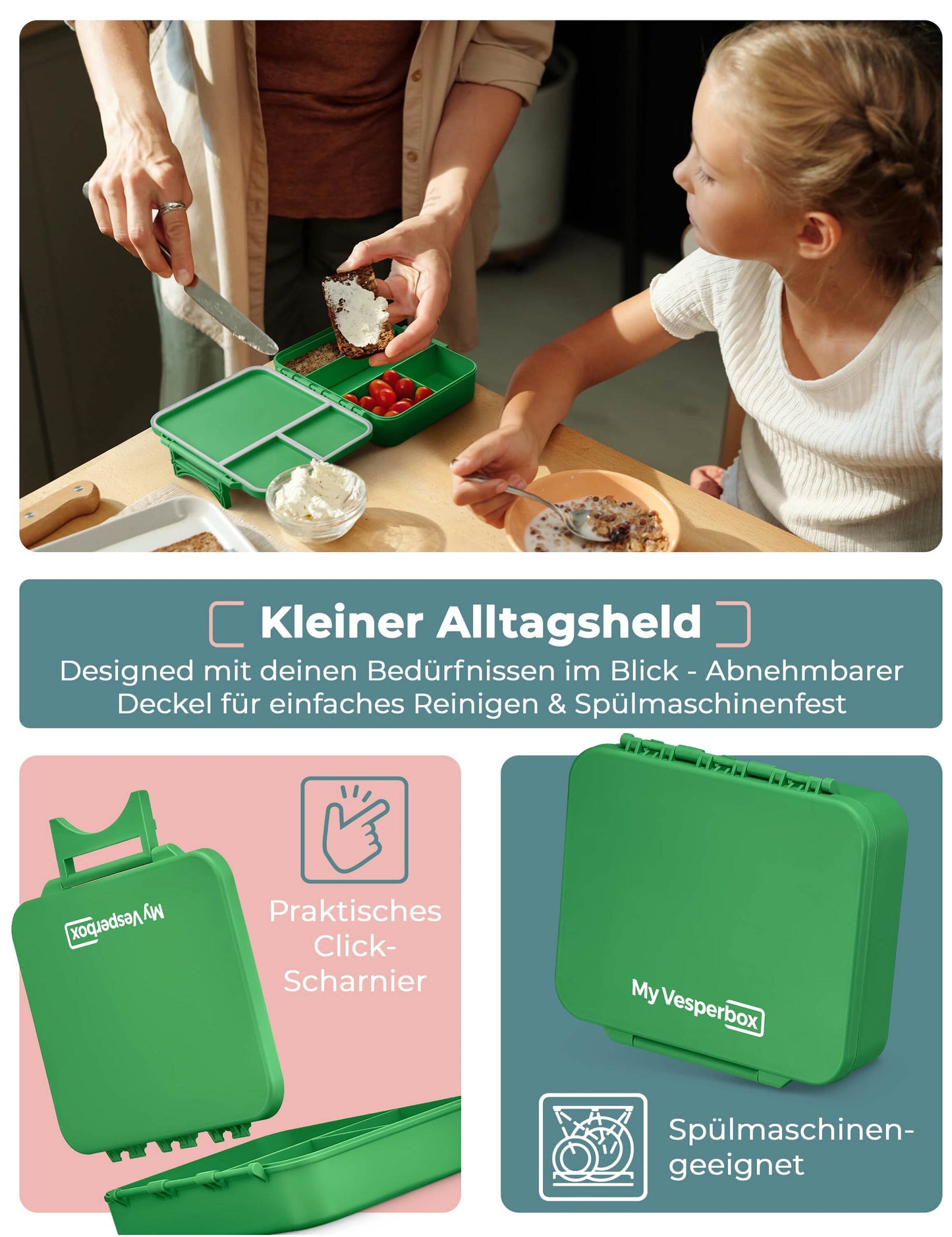 MyVesperbox Liv WM-Edition - Brotdose mit Länder-Motiven, Made in Germany, BPA-frei