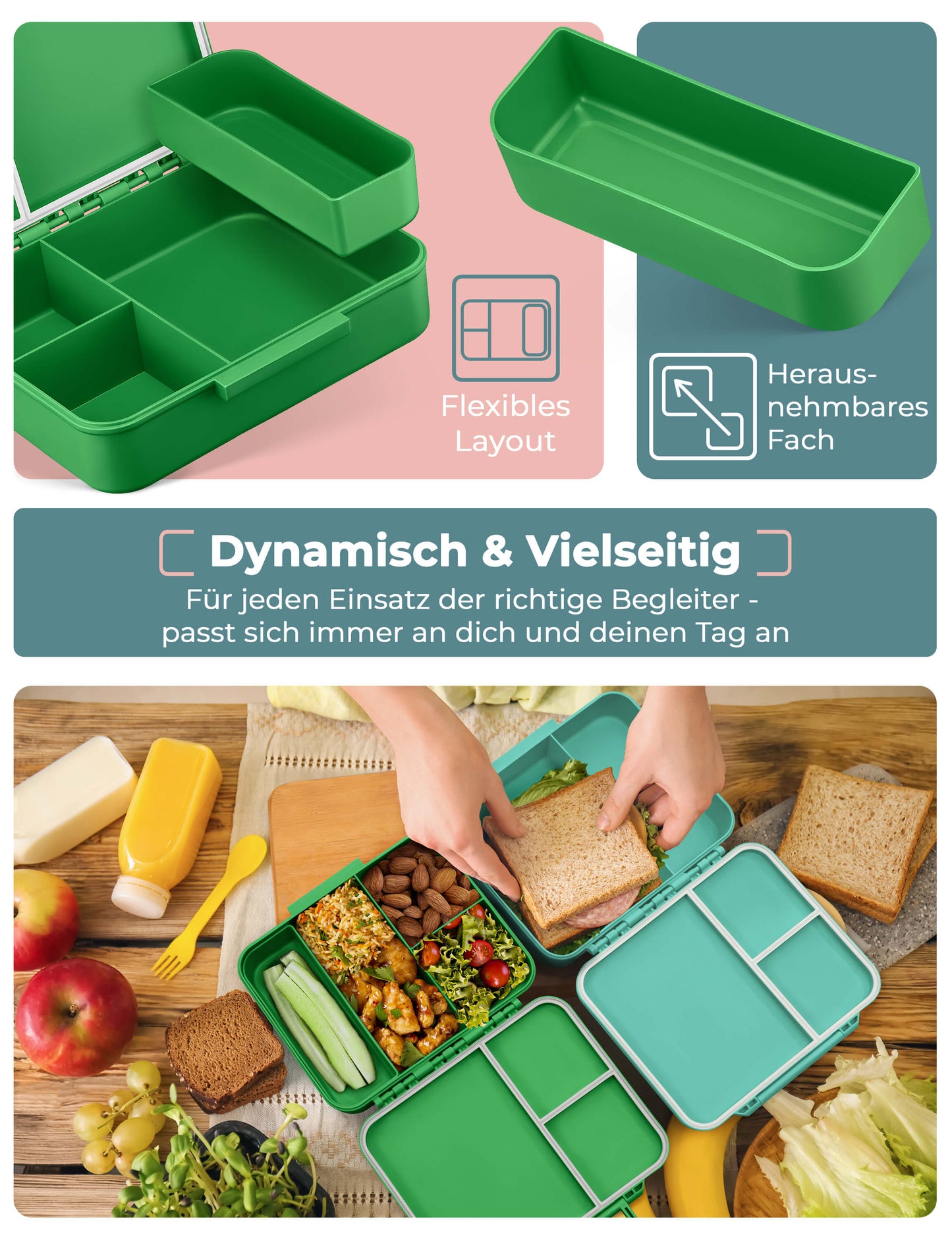 MyVesperbox Liv WM-Edition - Brotdose mit Länder-Motiven, Made in Germany, BPA-frei