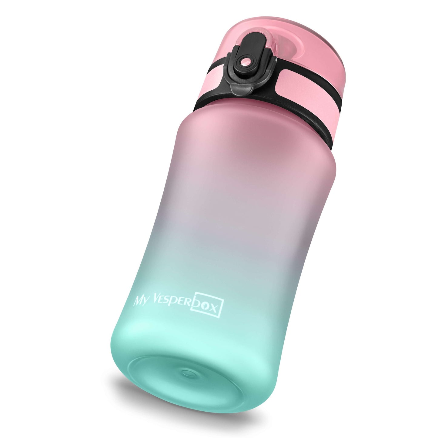 Minny Trinkflasche 350 ml Rosa-Türkis – auslaufsichere Kita-Trinkflasche