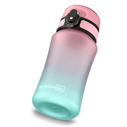 Minny Trinkflasche 350 ml Rosa-Türkis – auslaufsichere Kita-Trinkflasche