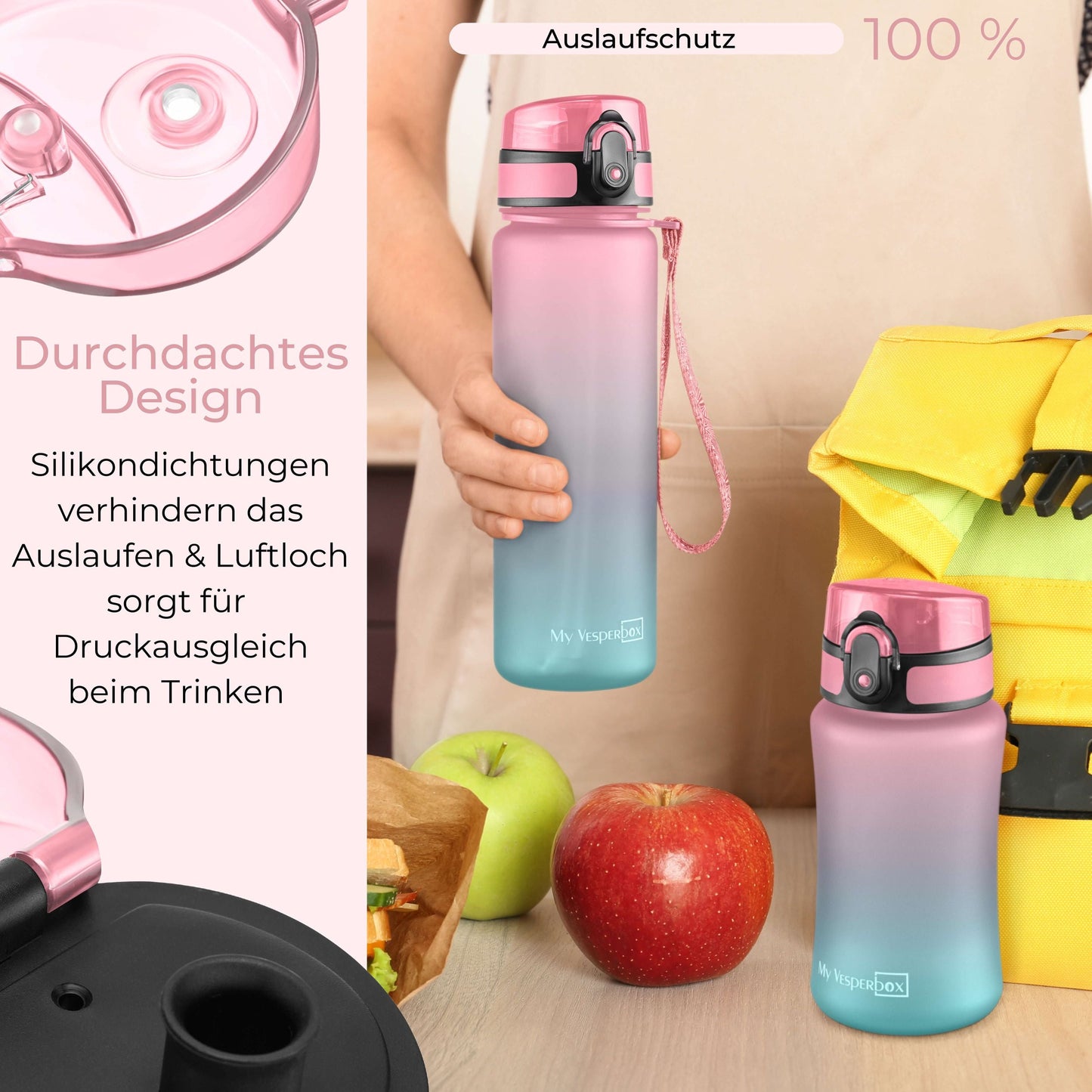 B-Ware "Minny" - Rosa / Türkis 350 ml