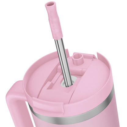 Kinny Cup 950ml Strohalm / Straw - Rosa / Pink