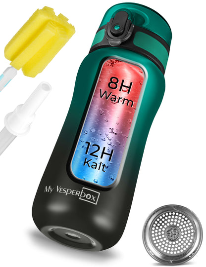 "Thermo Minny" - Schwarz/Grün Verlauf 400 ml