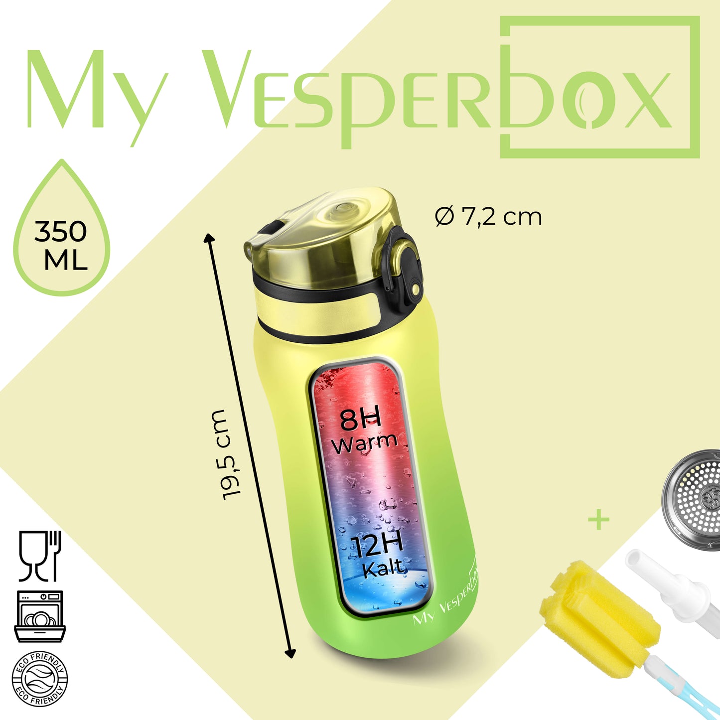 "Thermo Minny" - Grün/Gelb Verlauf 400 ml