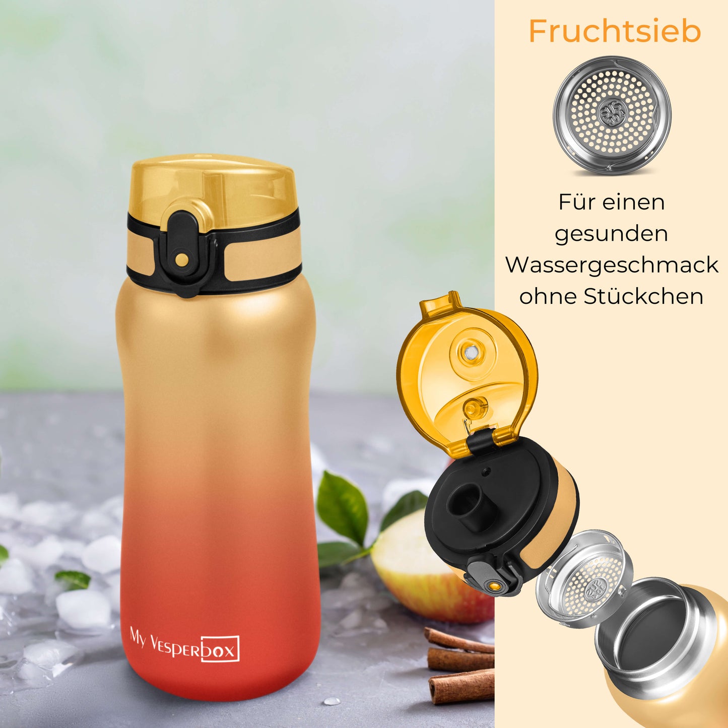 "Thermo Minny" - Rot/Orange Verlauf 400 ml