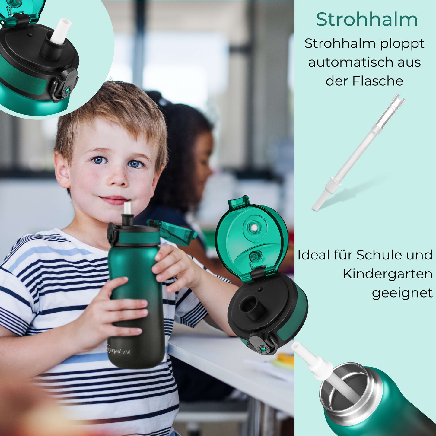 "Thermo Minny" - Schwarz/Grün Verlauf 400 ml