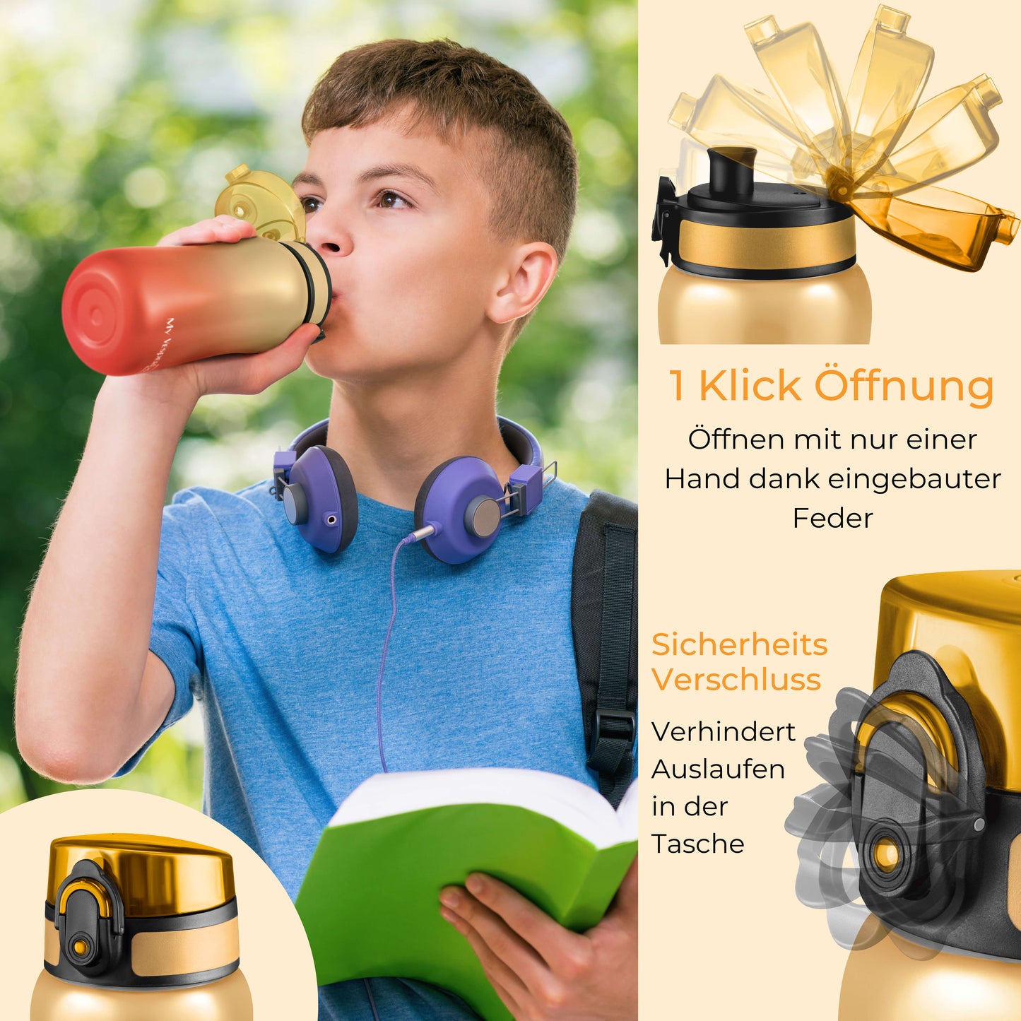 "Thermo Minny" - Rot/Orange Verlauf 400 ml