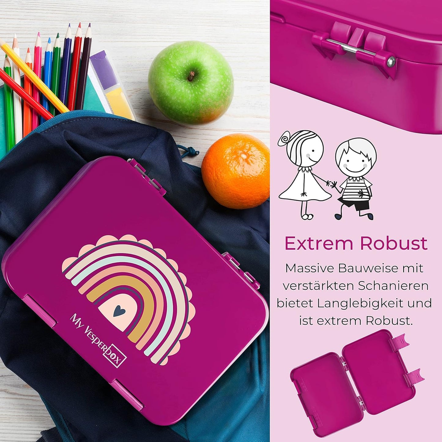 B-Ware "Len" - Lila - in vielen Motiven verfügbar Regenbogen