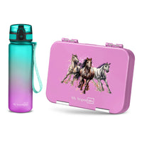 Rosa Pferde - Lila/Grün