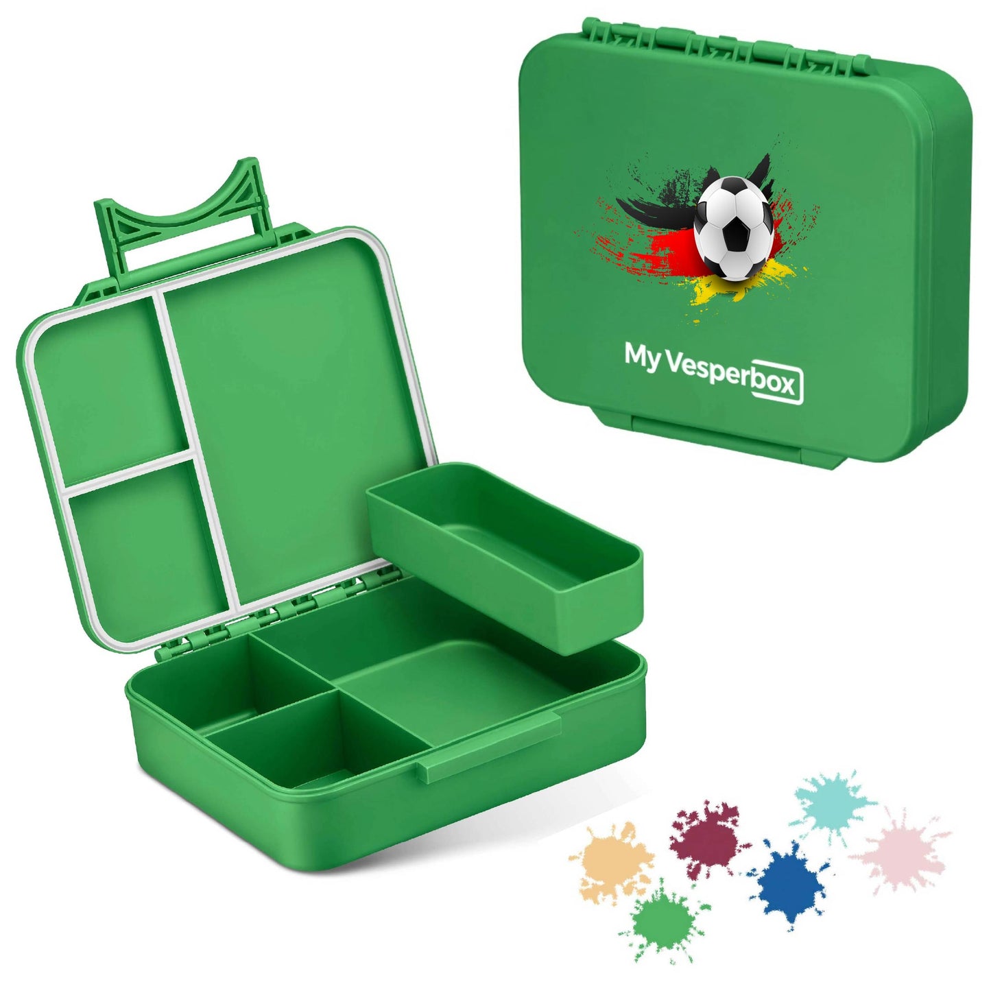MyVesperbox Liv WM-Edition - Brotdose mit Länder-Motiven, Made in Germany, BPA-frei