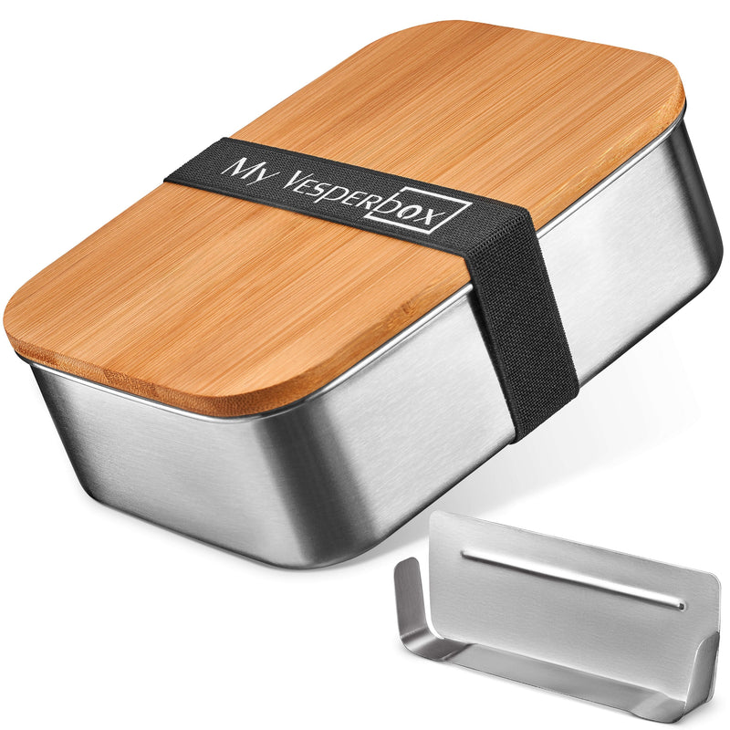 My Vesperbox Fima - Edelstahl Lunchbox mit Schneidebrett - 850 / 1200ml !!OHNE TRENNUNG!!