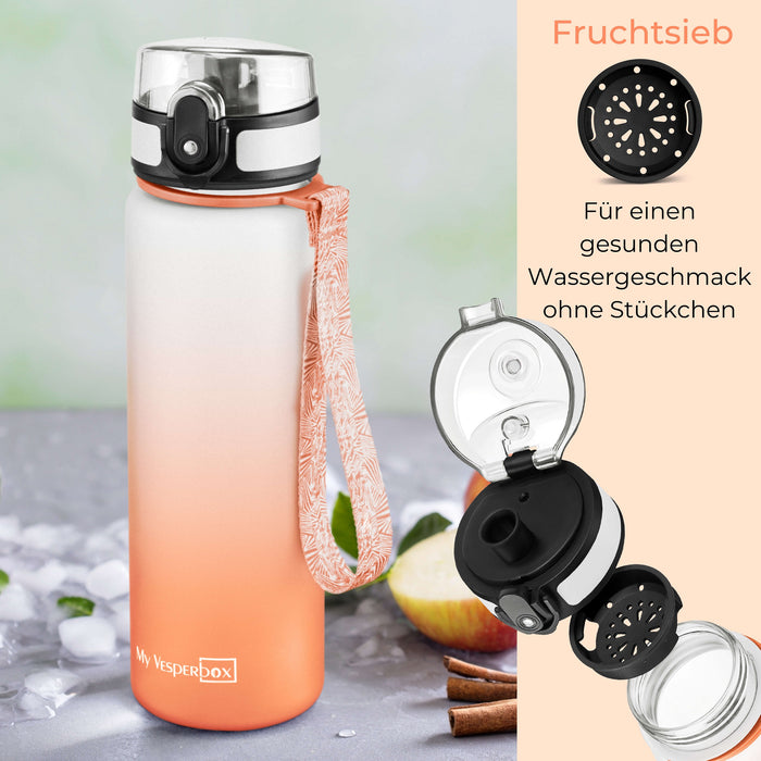 Trinkflasche - Minny - Transparent / Orange